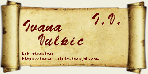 Ivana Vulpić vizit kartica
